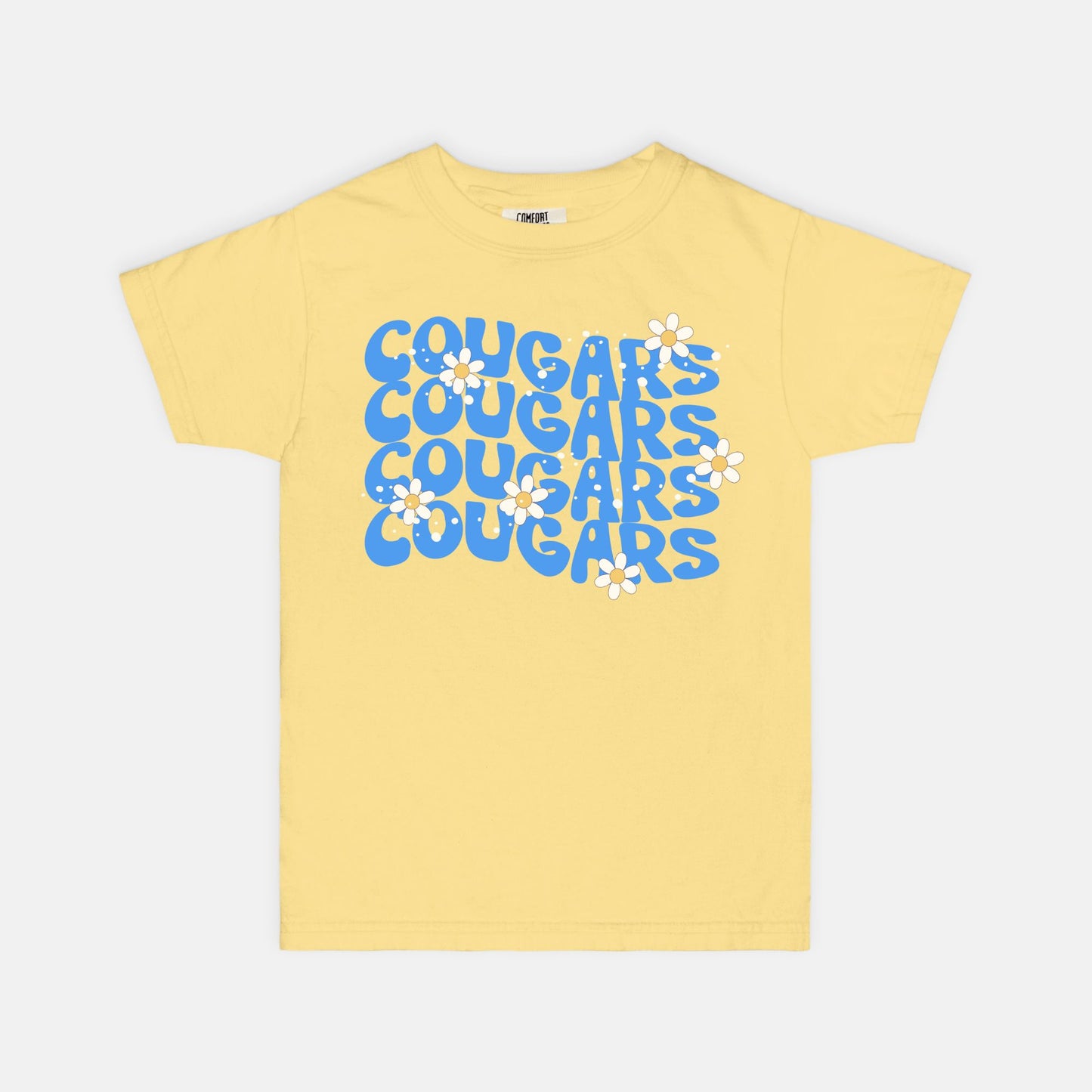 Cougars Daisy Comfort Color Youth Tee 9018
