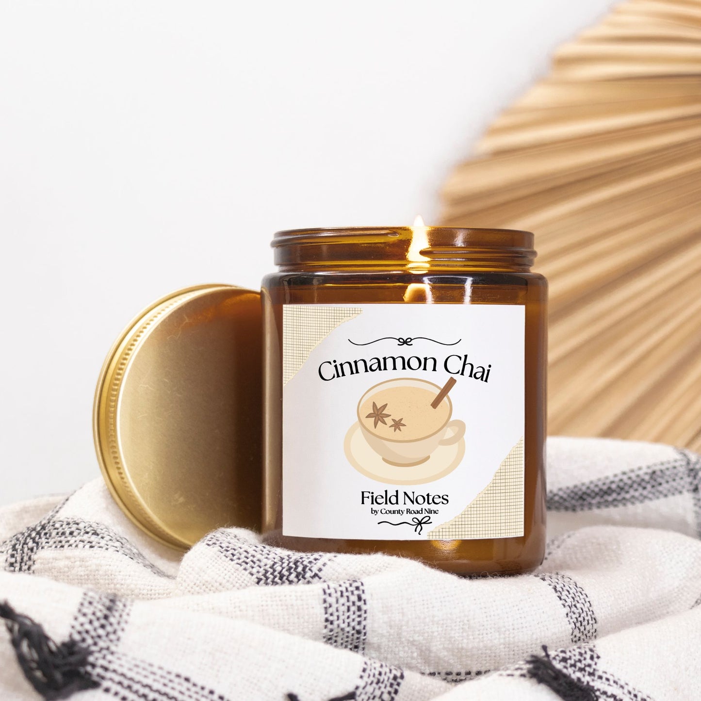 Cinnamon Chai Candle Amber Jar 9oz