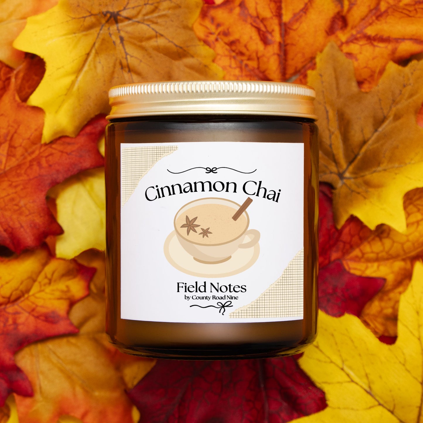 Cinnamon Chai Candle Amber Jar 9oz
