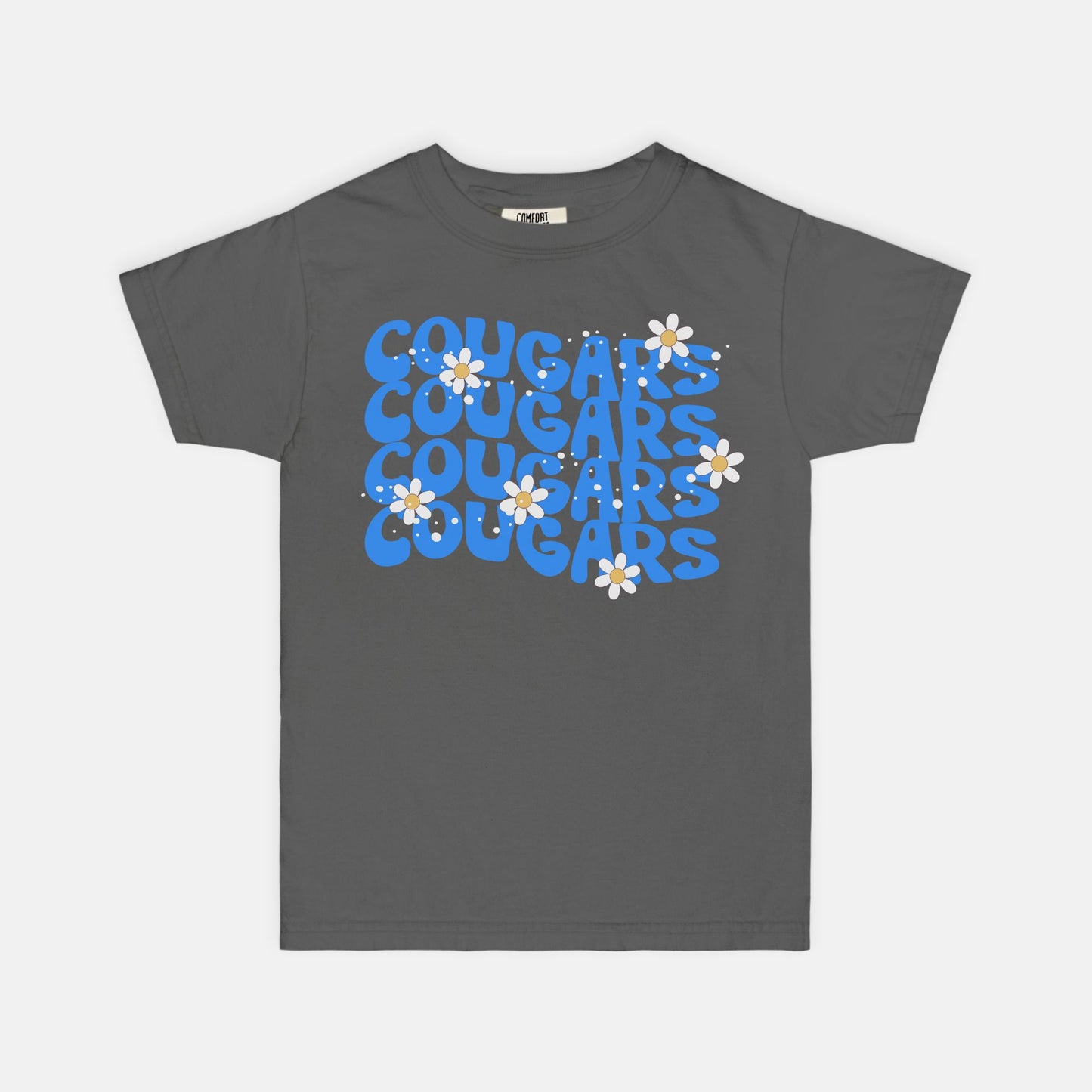 Cougars Daisy Comfort Color Youth Tee 9018