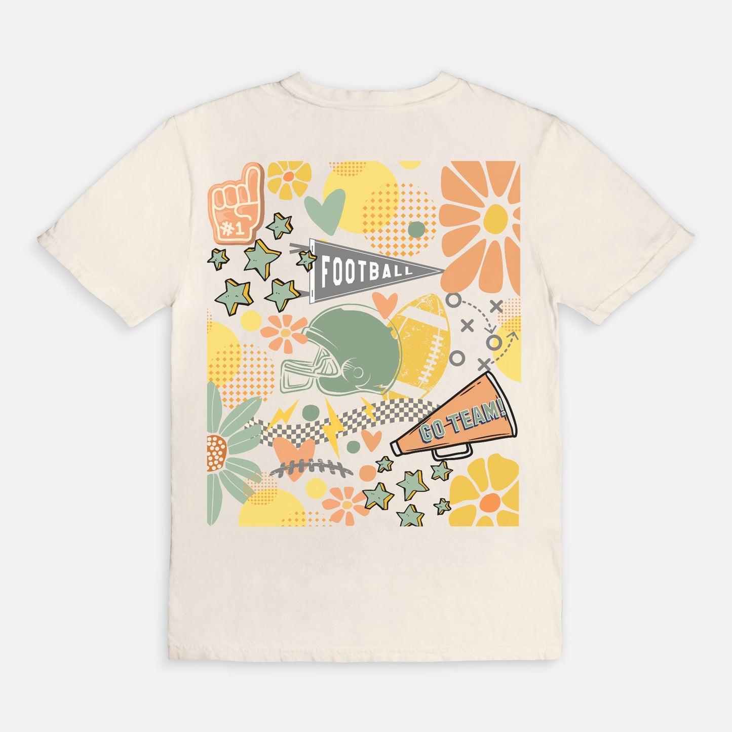 Football Collage Comfort Colors Tee 1717