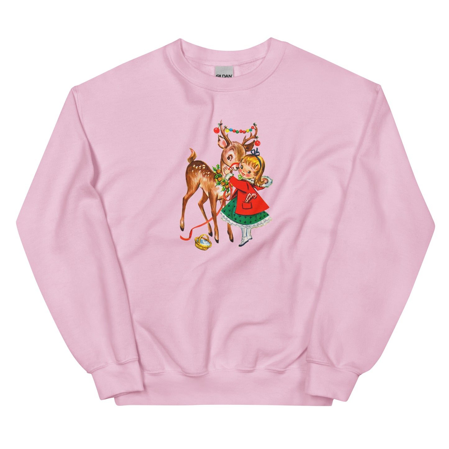 Vintage Christmas Reindeer Unisex Sweatshirt
