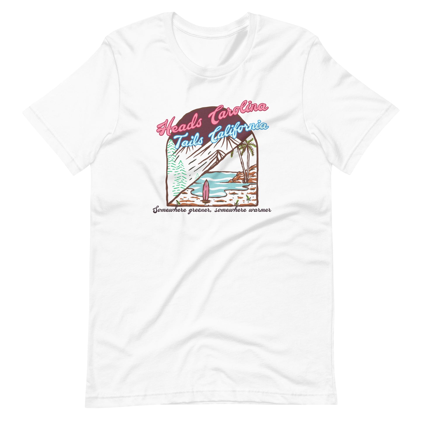 Heads Carolina Tails California 90s Country Music Tee