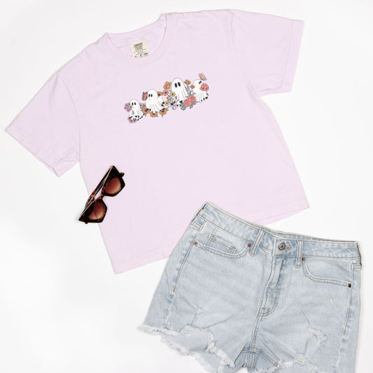 Floral Ghosties Comfort Colors Boxy Tee