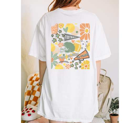 Football Collage Comfort Colors Tee 1717