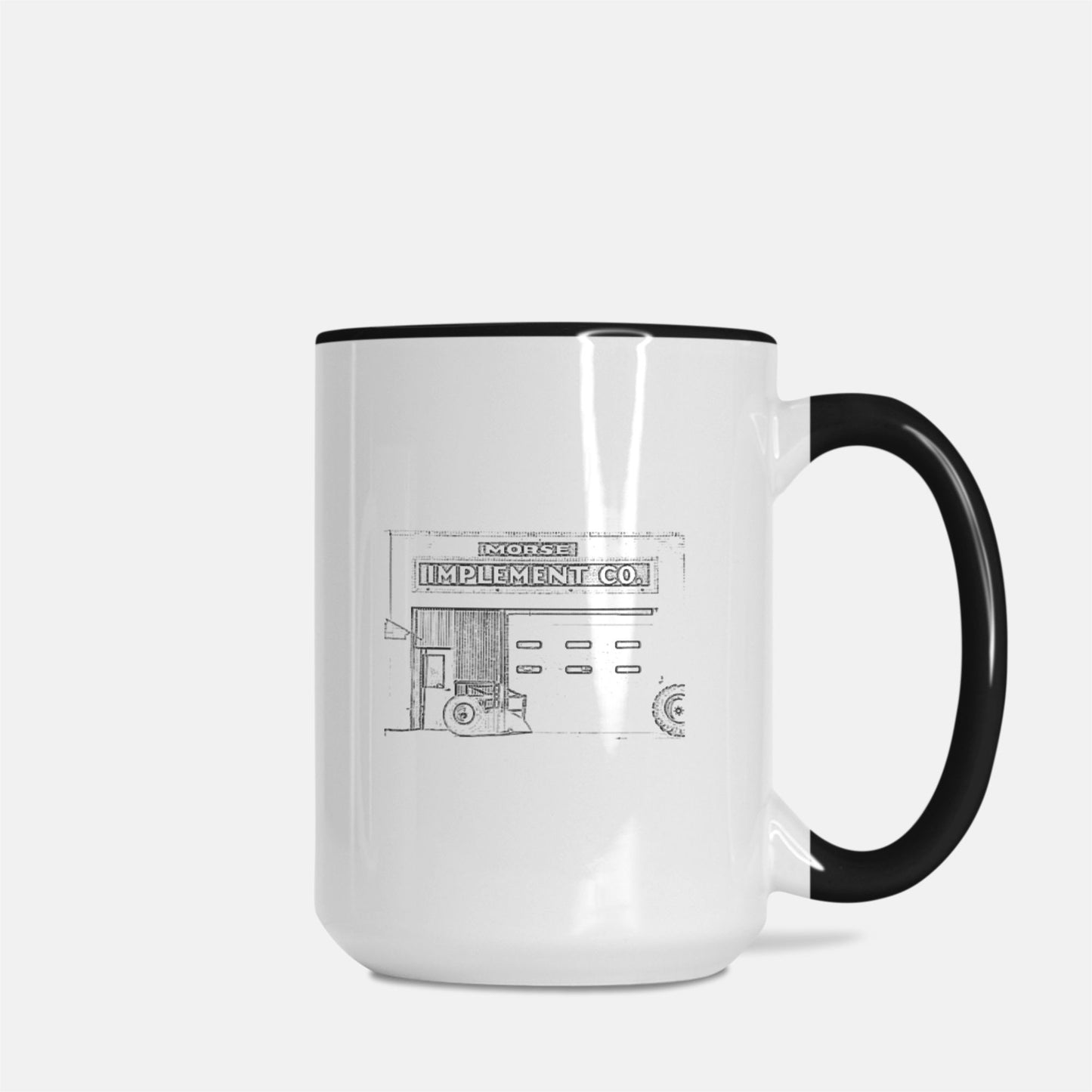 Morse Implement Mug Deluxe 15oz. (Black + White)