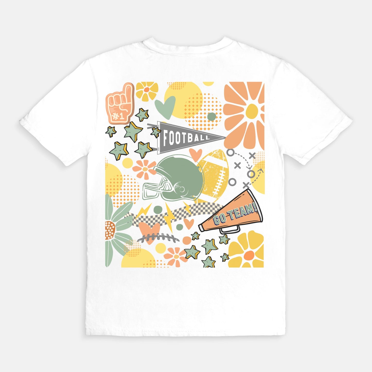 Football Collage Comfort Colors Tee 1717