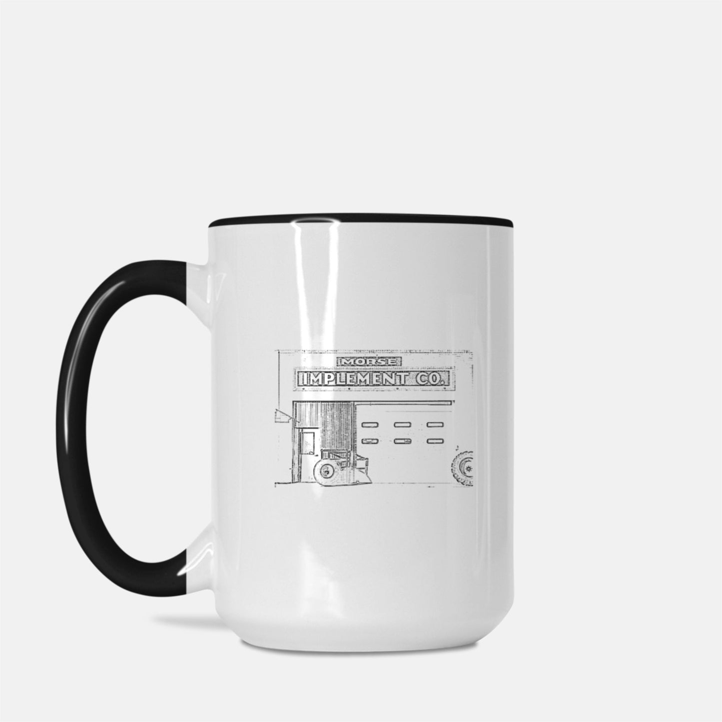 Morse Implement Mug Deluxe 15oz. (Black + White)