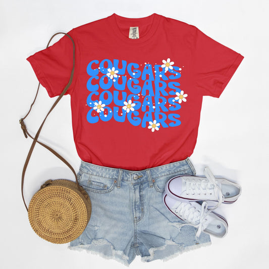 Cougars Daisy Comfort Colors Tee 1717