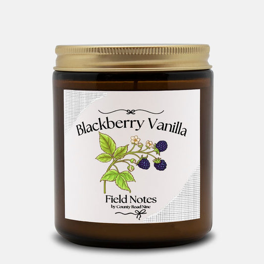 Blackberry Vanilla Candle Amber Jar 9oz